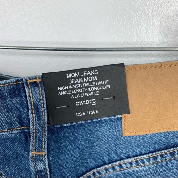 NWT H&M Divided Mom Jean High Rise Ripped Size‎ 6. Ankle Length - Picture 8 of 10